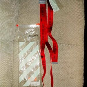 Off white belt red with tag and online receipt